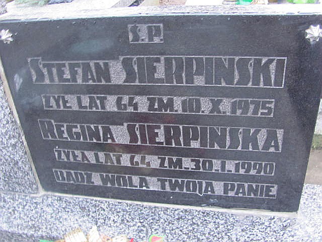 Regina Sierpińska Częstochowa Raków - Grobonet - Wyszukiwarka osób pochowanych