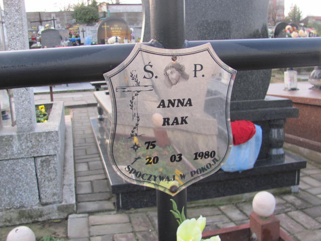 Anna Rak Częstochowa Raków - Grobonet - Wyszukiwarka osób pochowanych