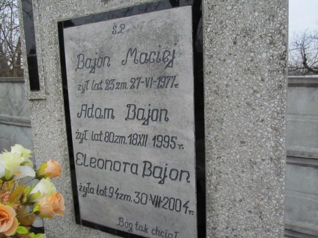 Adam Bajon Częstochowa Raków - Grobonet - Wyszukiwarka osób pochowanych