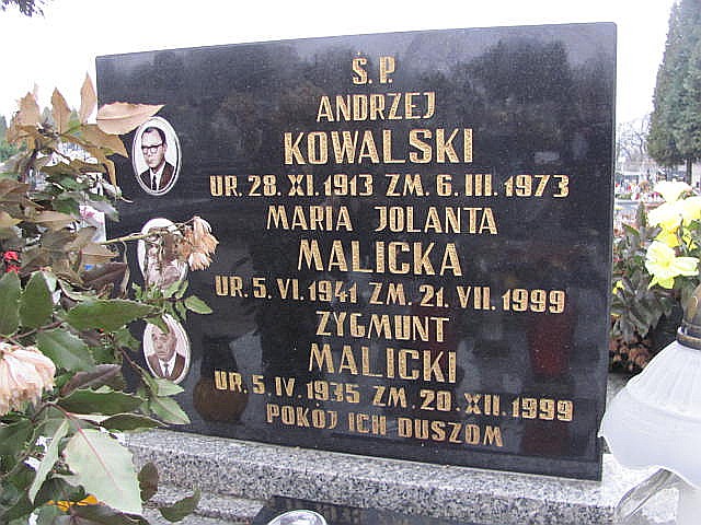 Zygmunt Malicki 1935 Częstochowa Raków - Grobonet - Wyszukiwarka osób pochowanych