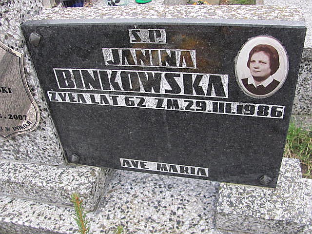 TADEUSZ FRANCISZEK Binkowski 1927 Częstochowa Raków - Grobonet - Wyszukiwarka osób pochowanych