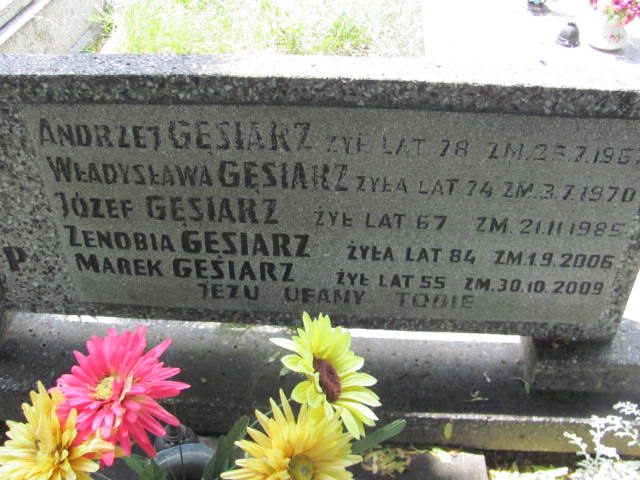 Andrzej Gęsiarz Częstochowa Raków - Grobonet - Wyszukiwarka osób pochowanych