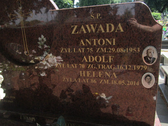 Adolf Zawada Częstochowa Raków - Grobonet - Wyszukiwarka osób pochowanych