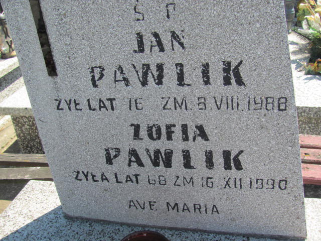 Zofia Pawlik Częstochowa Raków - Grobonet - Wyszukiwarka osób pochowanych