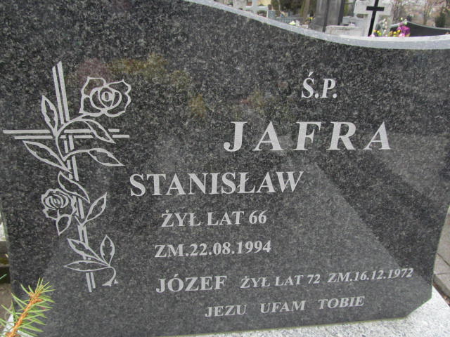 Józef Jafra Częstochowa Raków - Grobonet - Wyszukiwarka osób pochowanych