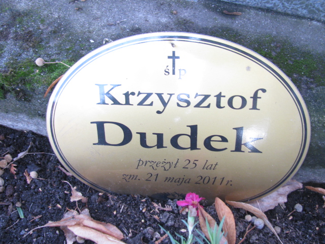 Krzysztof Kamil Dudek 1986 Częstochowa Raków - Grobonet - Wyszukiwarka osób pochowanych