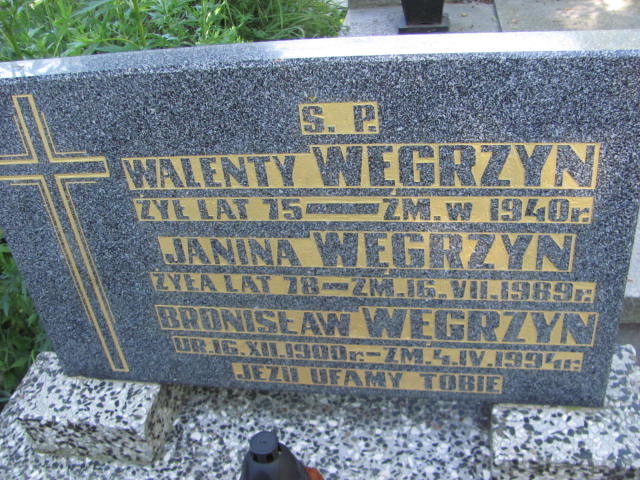 Bronisław Węgrzyn 1900 Częstochowa Raków - Grobonet - Wyszukiwarka osób pochowanych