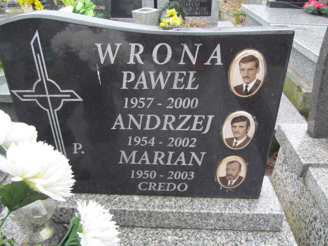 Andrzej Wrona 1954 Częstochowa Raków - Grobonet - Wyszukiwarka osób pochowanych