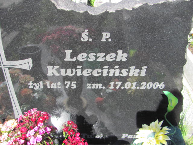 Leszek Maksymilian Kwieciński 1930 Częstochowa Raków - Grobonet - Wyszukiwarka osób pochowanych
