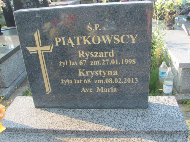 Ryszard Piątkowski 1931 Częstochowa Raków - Grobonet - Wyszukiwarka osób pochowanych