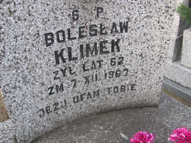 Bolesław Klimek Częstochowa Raków - Grobonet - Wyszukiwarka osób pochowanych