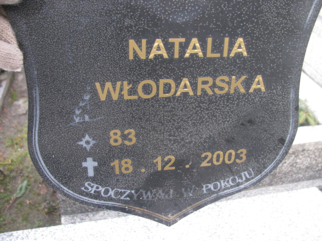 Natalia Włodarska 1921 Częstochowa Raków - Grobonet - Wyszukiwarka osób pochowanych