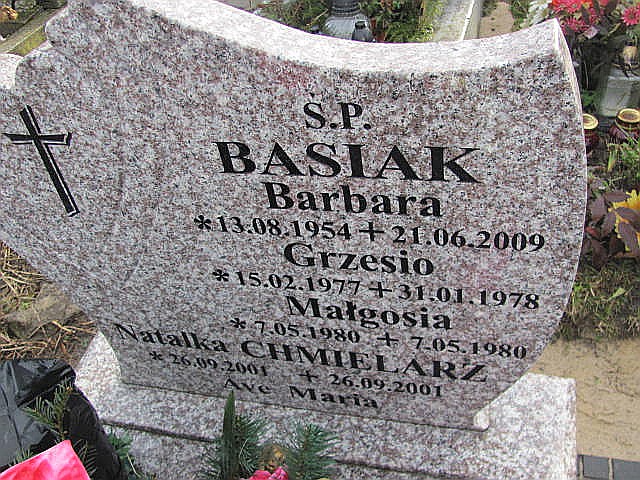 Natalia Chmielarz 2001 Częstochowa Raków - Grobonet - Wyszukiwarka osób pochowanych